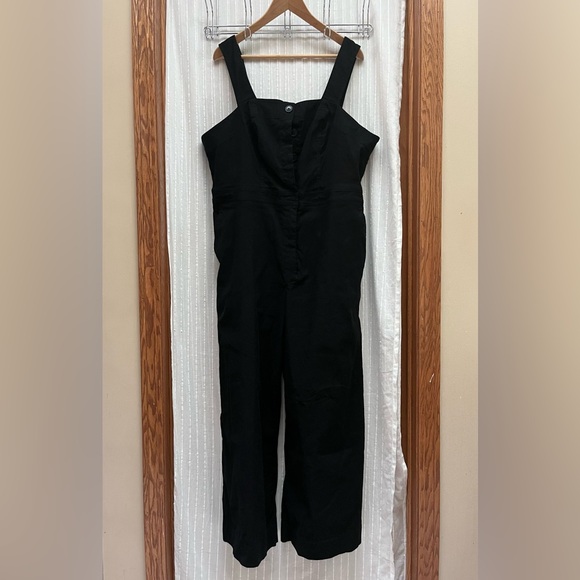 NWOT Anthropologie MAEVE The Portside Button-Front Jumpsuit - Black - Picture 4 of 9